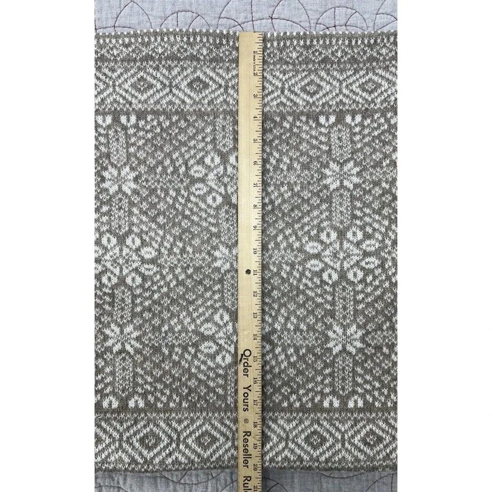Pottery Barn Snowflake Fair Isle Knit Pillow Cover Square Throw 20